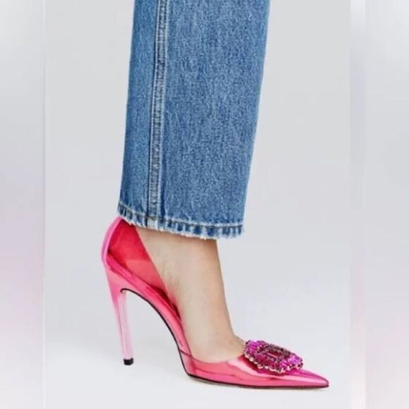 Good American Women’s Hot Pink Cinder-f*cking-rella Pump Size 7 - Picture 7 of 8